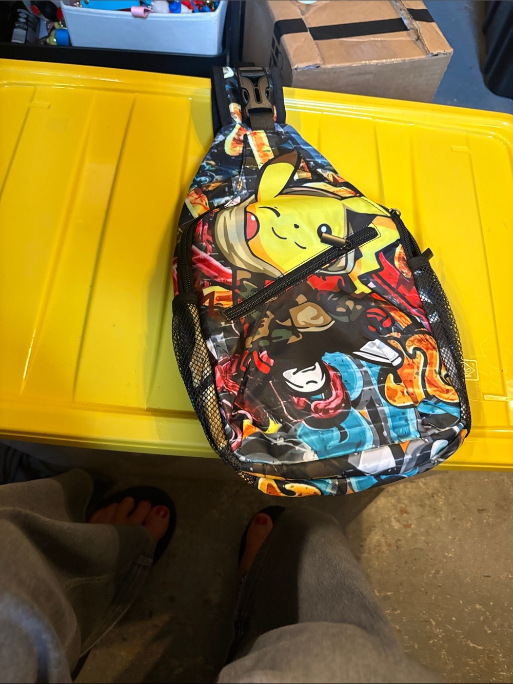 Pokemon Yellow Pikachu Multicolor Graphic Sling Bag